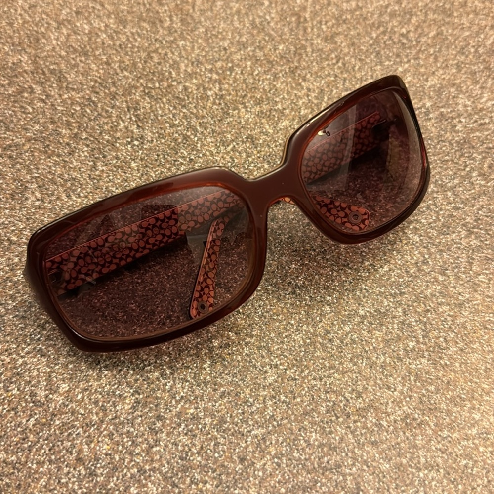 Coach Rectangle Pink Frames Sunglasses - image 1